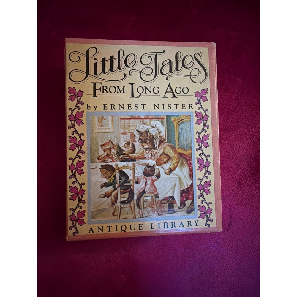 Ernest Nister Little Tales From Long Ago Antique Library 4 Book Set Miniatures